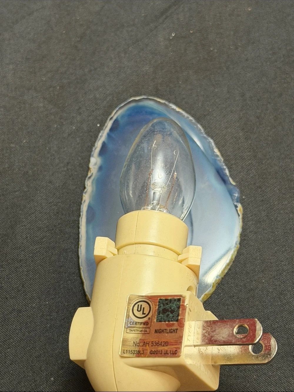 Vintage Blue Agate Plug-In Night Light Pair